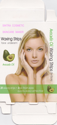 Underarm Hair Removal Wax Strips Natural Green Avocado Oil STF1103