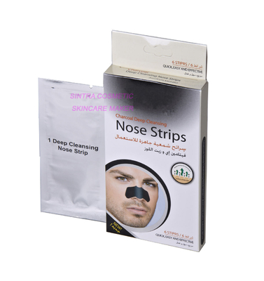 Face Hair Removal Wax Strips For Men / Charcoal Blackhead Nose Strips STF8032