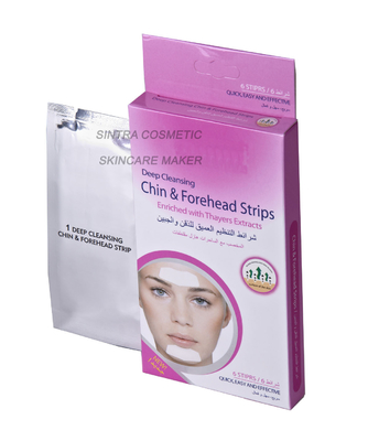 White Instant Hair Removal Waxing Strips , Deep Cleaning Chin Forehead Strips STF8030