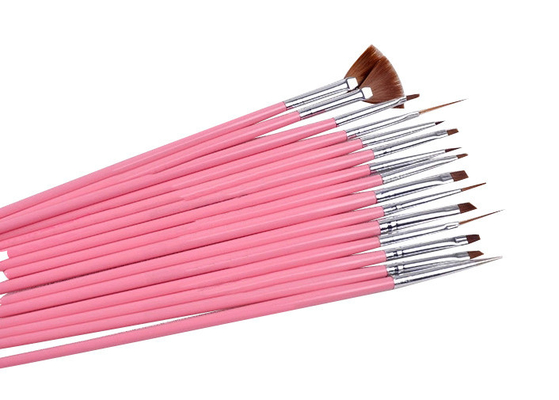 Dotting Tool Fine Nail Art Brushes For Makeup With Fan Brush / Pen Design