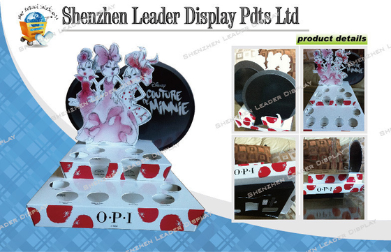 OEM Recycled Corrugated Paper Cardboard Counter Display Boxes For Nail Polish