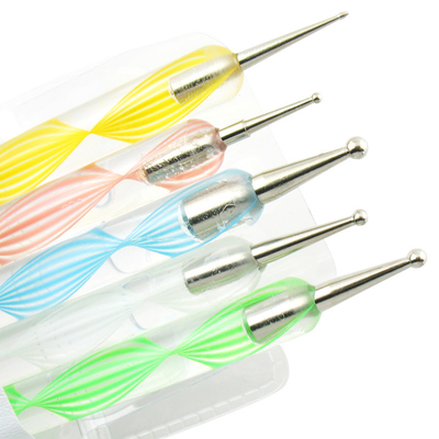 Dotting 5 X 2 Way Marbleizing Dotting Pen Set for Manicure Pedicure