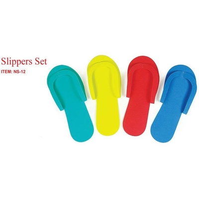 blue / yellow / red Nail Art Tools Disposable Pedicure Foam Slipper set