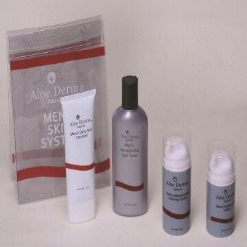 Men's Skin Care, Made of Organic Aloe Vera, for Facial Cleanser, Shaving Cream, Lotion, Skin Toner