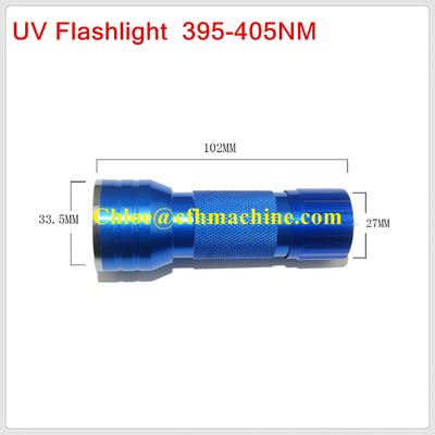 Black/Blue Color Aluminum 395NM Blacklight 21 LED Ultraviolet Flashlight Lamp Torch