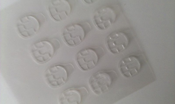 Transparent glue tab for finger , ABS / PET Nail Art Tool