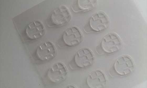 Transparent glue tab for finger , ABS / PET Nail Art Tool