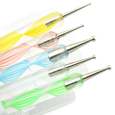 Dotting 5 X 2 Way Marbleizing Dotting Pen Set for Manicure Pedicure