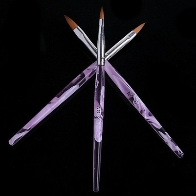 3pcs/pack UV Gel Acrylic Nail Art Brush Sea Wave Handle Paint 2#4#6#